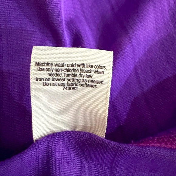 Xersion Activewear Vibrant Purple Relaxed Ribbed Short Sleeve Tee size Large - Picture 8 of 8